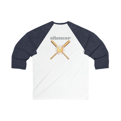 Unisex 3\4 Sleeve Baseball Tee, B.I.G. SWING - Slinger, Silencer