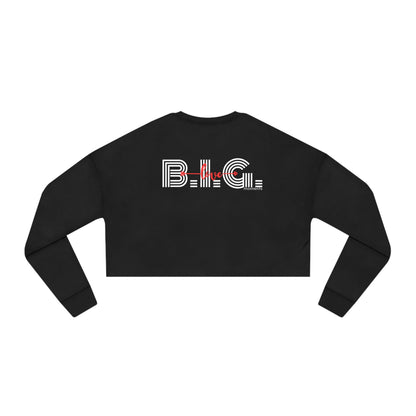 Women's Cropped Sweatshirt, B.I.G. LOVE - Love Me Now