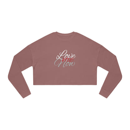 Women's Cropped Sweatshirt, B.I.G. LOVE - Love Me Now