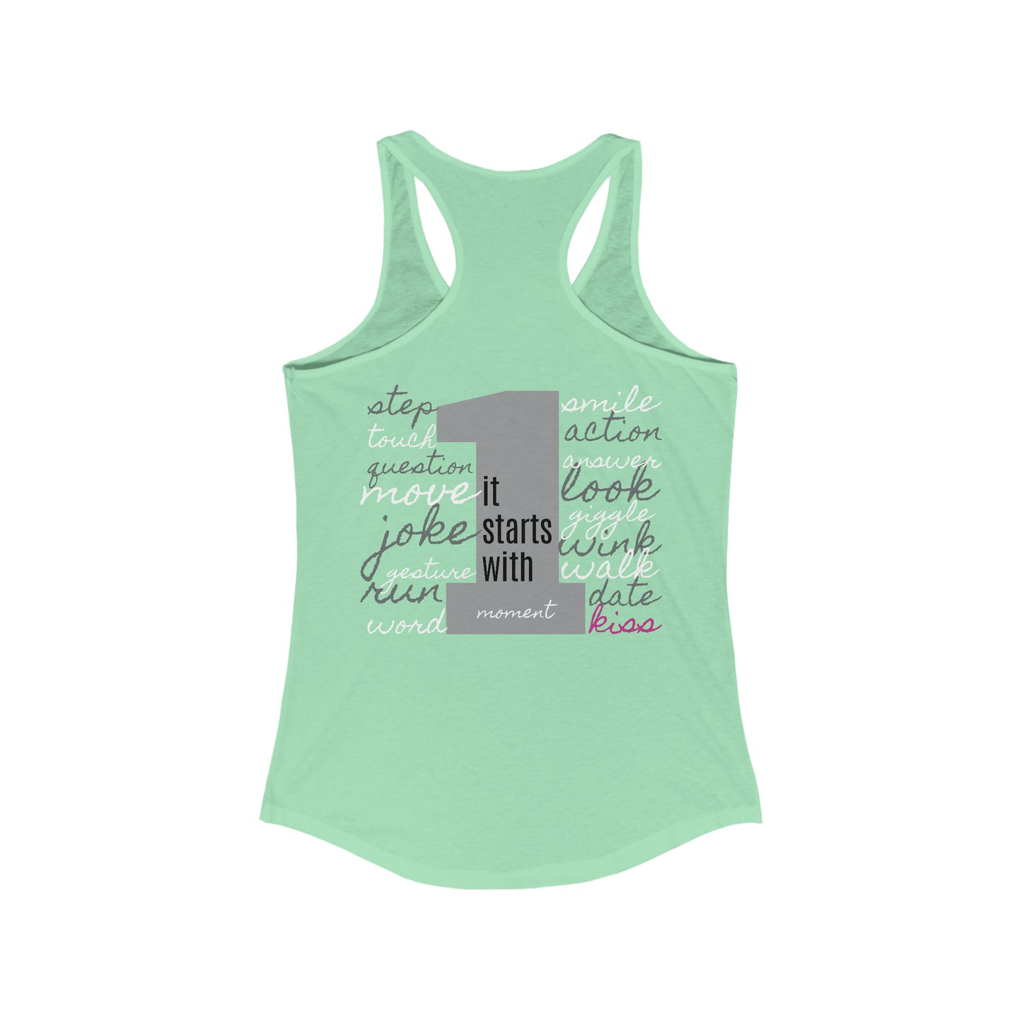 Women's Ideal Racerback Tank, STARTS WITH 1