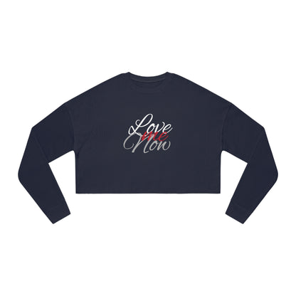 Women's Cropped Sweatshirt, B.I.G. LOVE - Love Me Now