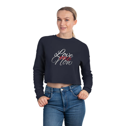 Women's Cropped Sweatshirt, B.I.G. LOVE - Love Me Now