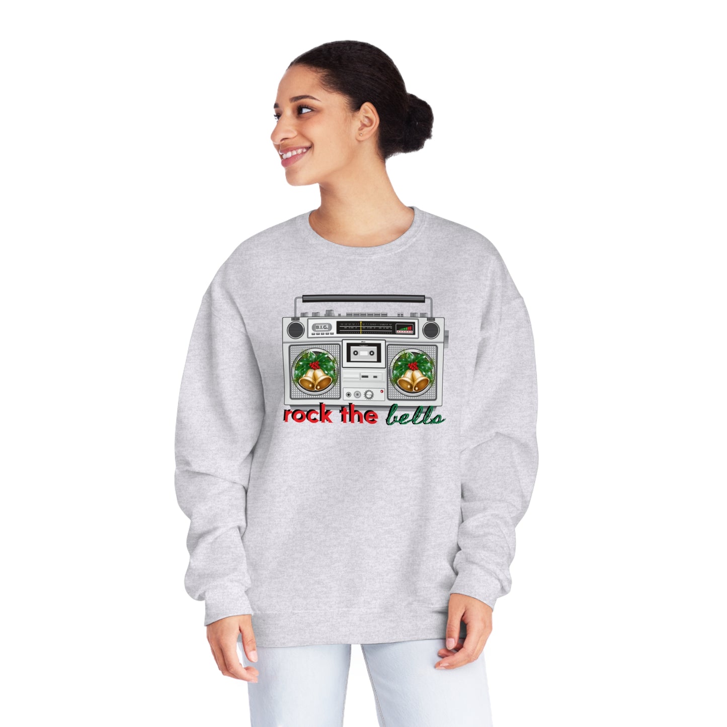 Unisex NuBlend® Crewneck Sweatshirt, ROCK THE BELLS/Xmas