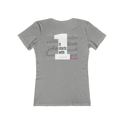 Women's The Boyfriend Tee, STARTS WITH 1