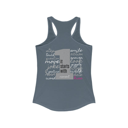 Women's Ideal Racerback Tank, STARTS WITH 1