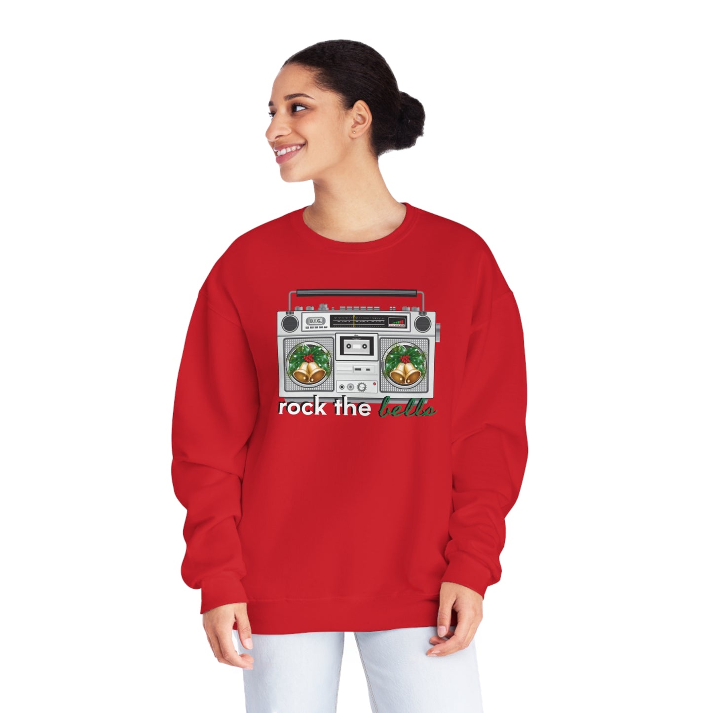 Unisex NuBlend® Crewneck Sweatshirt, ROCK THE BELLS/Xmas