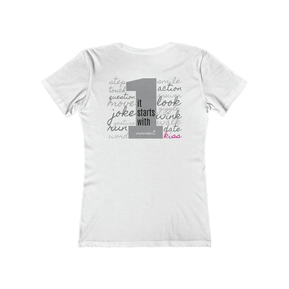 Women's The Boyfriend Tee, STARTS WITH 1