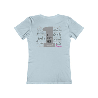 Women's The Boyfriend Tee, STARTS WITH 1