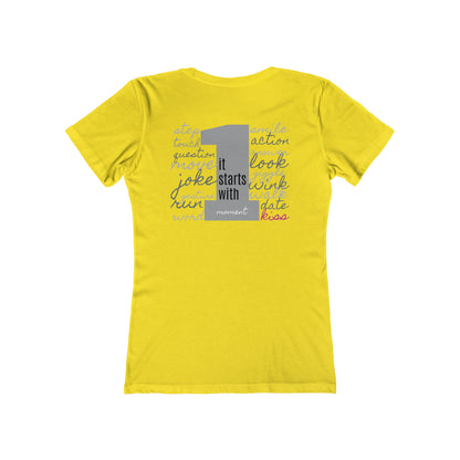 Women's The Boyfriend Tee, STARTS WITH 1