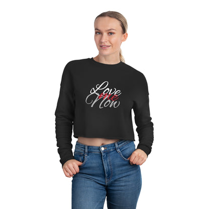 Women's Cropped Sweatshirt, B.I.G. LOVE - Love Me Now