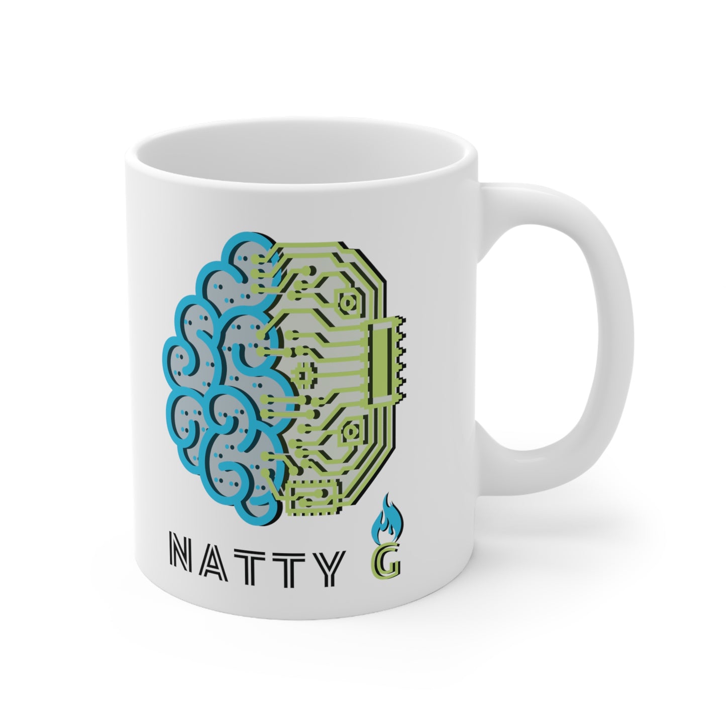 White Natty G Ceramic Mug 11oz